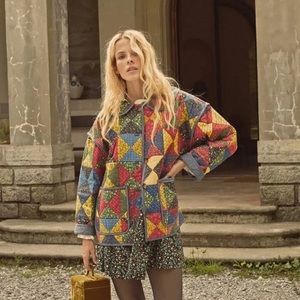 NWT hard to find Starling jacket from Doen- Countryside patchwork print